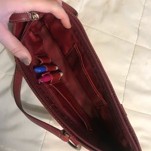 genuine leather red purse